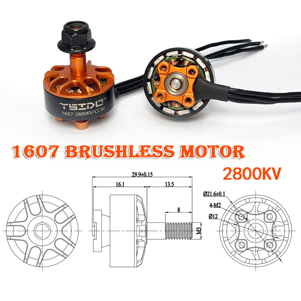 YSIDO 1607 2800KV 2-4S CW/CCW  - đánh giá và giá Drone Thermal Imaging